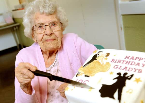 Gladys Mott, pictured on her 106th birthday