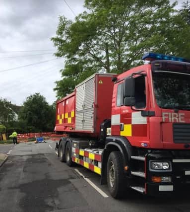Chichester Fire Station posted this photo of the scene in Summersdale Road