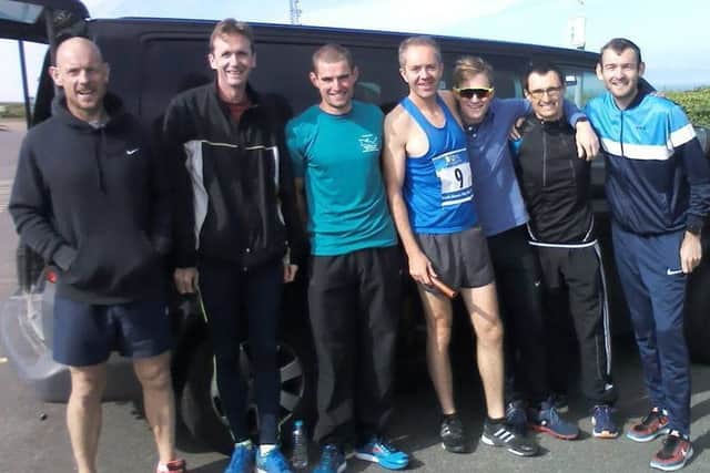 Hastings Athletic Club's men's team at the South Downs Way 100 Miles Relay.