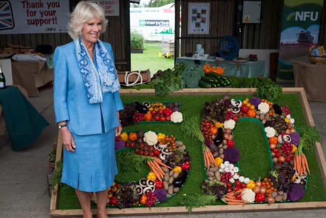 The Duchess Of Cornwall visits the NFU stand at the South Of England Show.
Picture Scott Ramsey