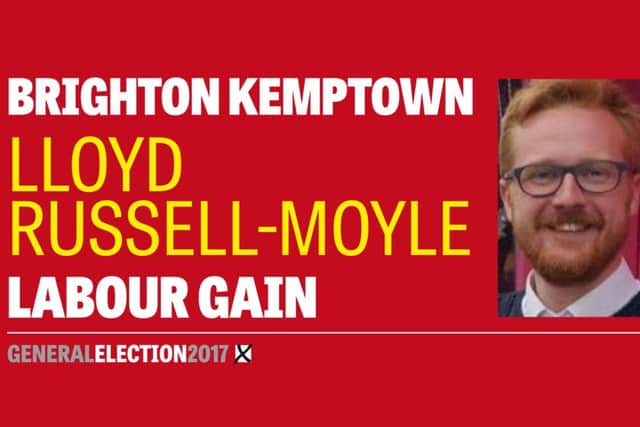 Lloyd Russell-Moyle takes Brighton Kemptown from Labour