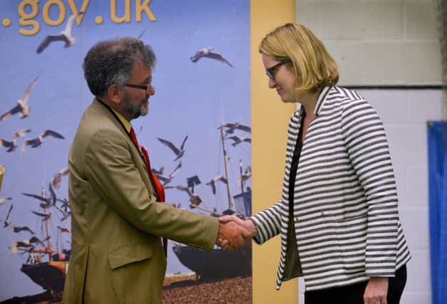 General election count at Horntye Park, Hastings.
Peter Chowney and Amber Rudd SUS-170906-061608001