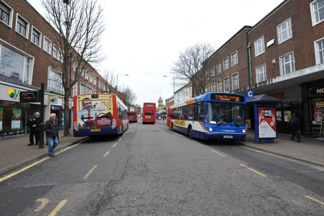 Buses in Terminus Road, Eastbourne