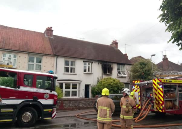 Three fire engines were called to the scene