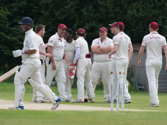 Scaynes Hill celebrate a Clymping wicket