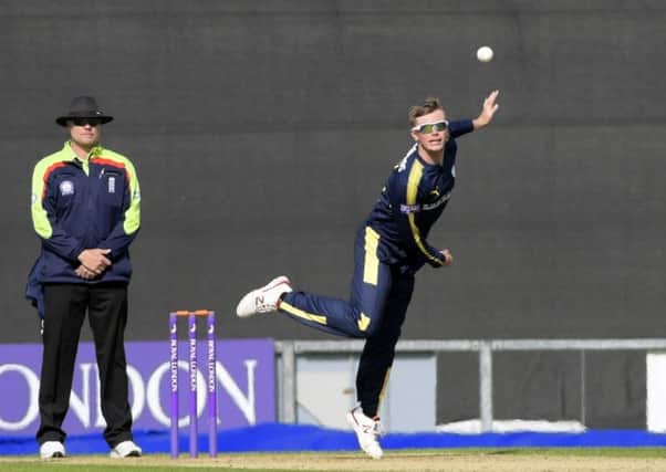 Mason Crane in action for Hampshire this season. Picture by Neil Marshall