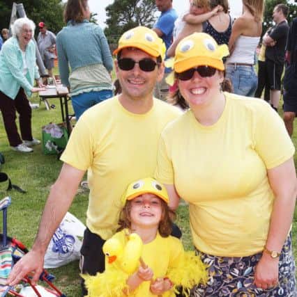 The Szepesi family, Oliver, Emma and Rosie, five. Photo by Derek Martin DM17627945a