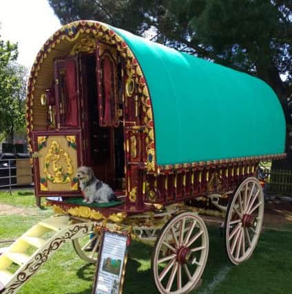 This beautifully-restored Romany caravan drew admiring crowds