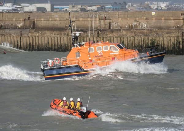 The Shoreham lifeboat on an earlier callout. Picture: Shoreham RNLI