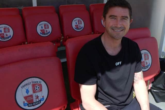 Harry Kewell at Crawley Town this week