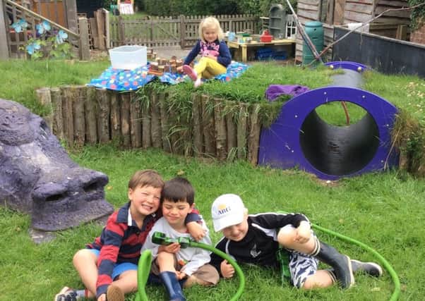The children love the outdoor playing and learning area, which will benefit from the proceeds