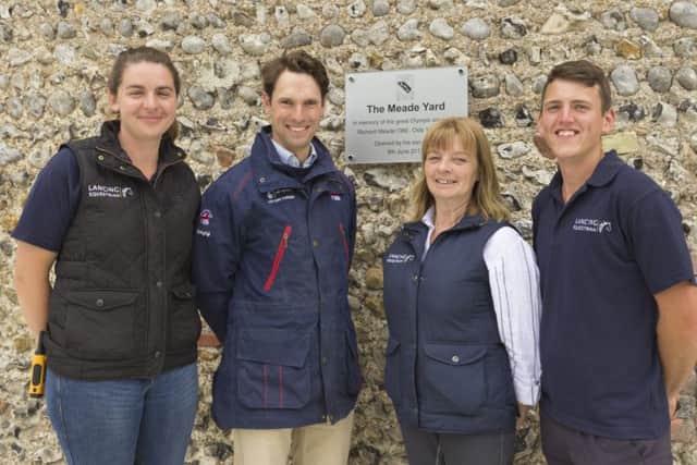Instructor Natalie Crouch, Harry Meade, director Jan Tupper and team member Nicholas Walraven