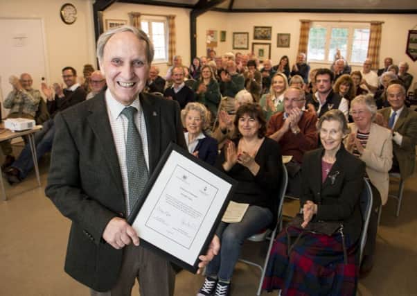 Eddie Lintott, retiring chairman of Stedham Parish Council received a Certificate of Achievement for his services to the community earlier this year.PICTURE BY DAVID HILL