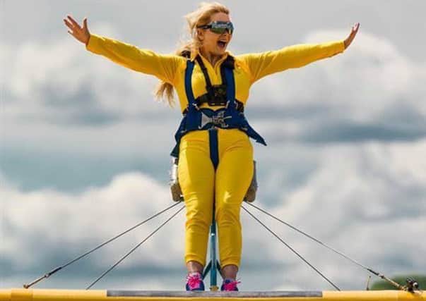 Victoria takes on her terrifying wing walk challenge Picture by Pacificus