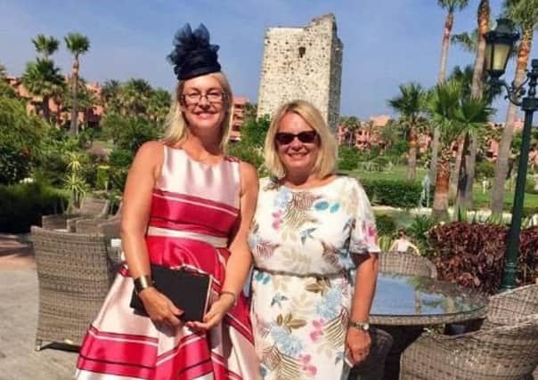 Competition winner Andrea Mills in her hat with Clare Edmonds from Clare Louise Millinery