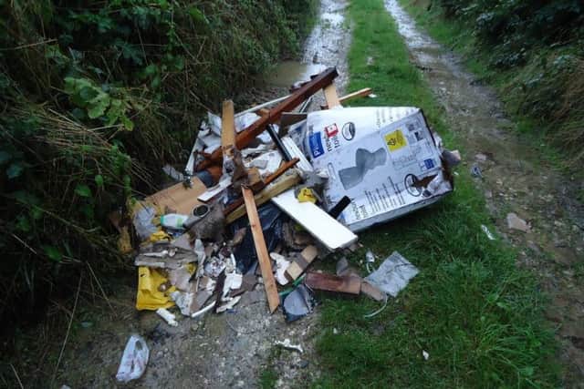 Fly-tipping at Deanland Road, Ripe