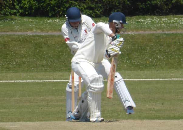 Malcolm Johnson batting for Bexhill against Horsham yesterday. Pictures by Simon Newstead
