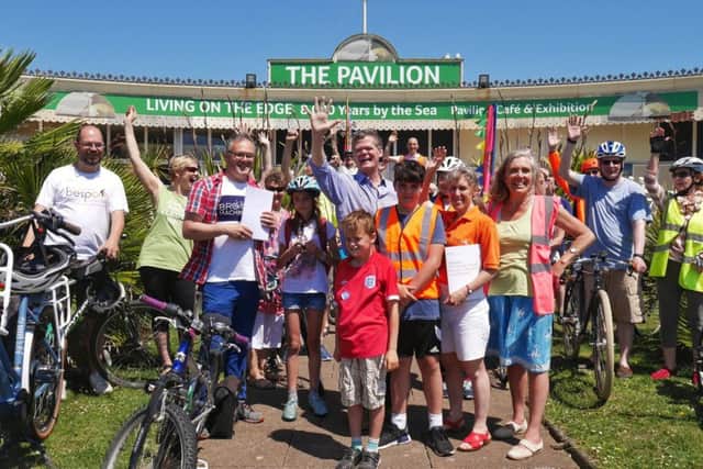 Stephen Lloyd joined cycle enthusiasts for a bike ride in town