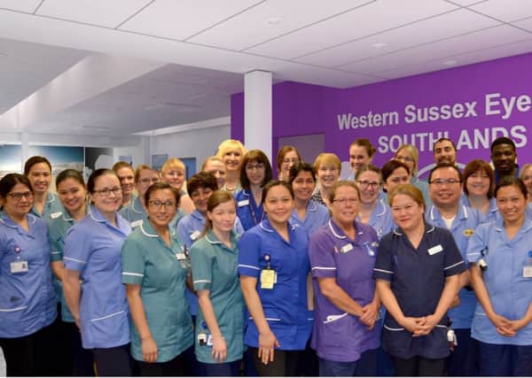 Staff at Western Sussex Eye Care centre at Southlands Hospital
