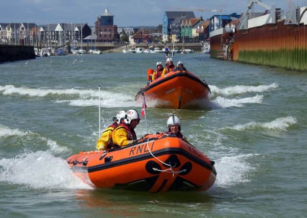The Littlehampton lifeboats were launched on Saturday following reports of four teenagers trying to save their dog. Picture: Littlehampton RNLI