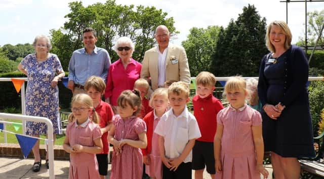 Pupils from Battle and Langton Primary School and Huw Merriman MP visited Saxonwood SUS-170620-132251001