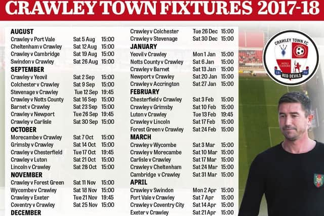 Crawley Town's fixture list
