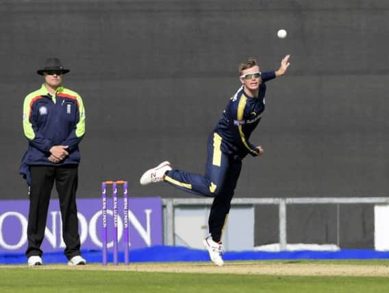 Mason Crane in action for Hampshire. Picture by Neil Marshall