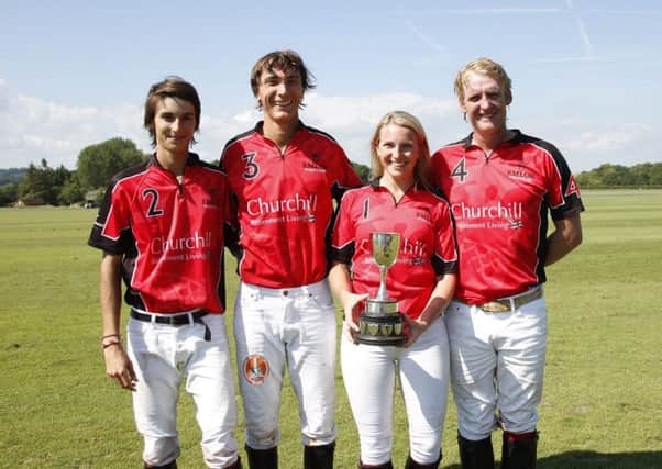 Emlor C with the Petworth 12 Goal Cup at Cowdray Park / Picture by www.polopictures.co.uk Clive Bennett Photography