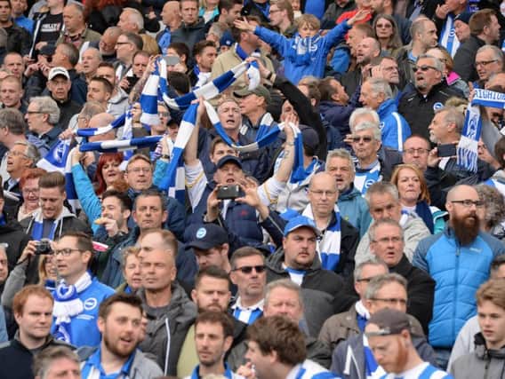 Fans at the Amex