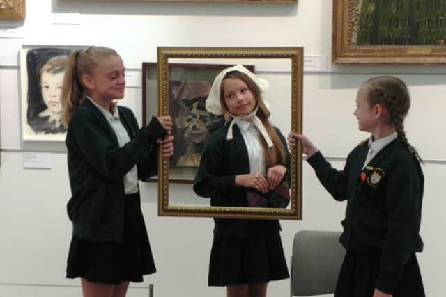 The open frame exercise, where pupil imitated paintings using props