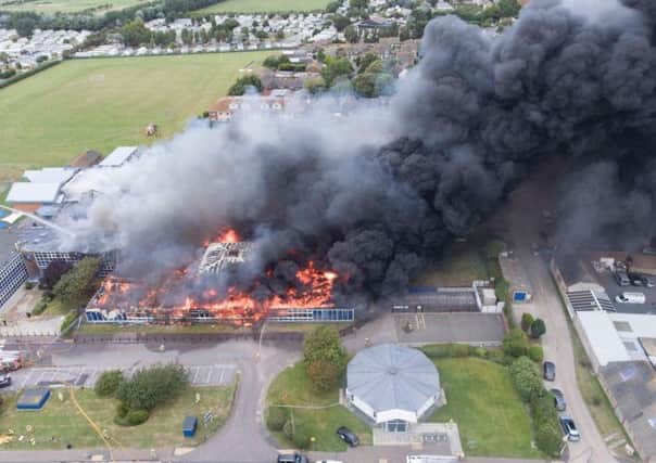 The massive fire at The Academy, Selsey in August 2016. Picture by Eddie Mitchell