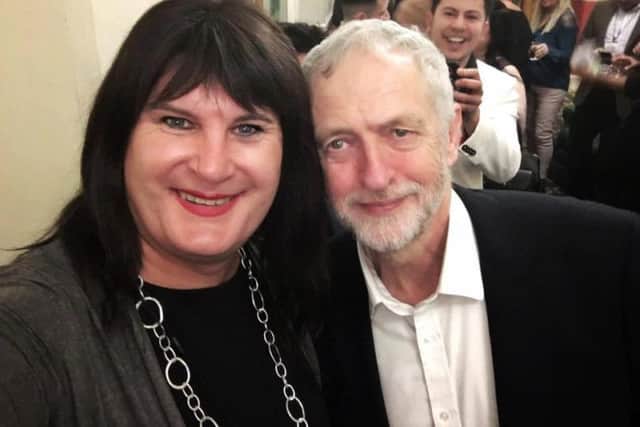 Sophie Cook and Labour leader Jeremy Corbyn