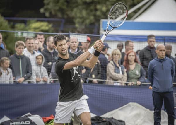 Novak Djokovic at Devonshire Park - picture: www.ebourneimages.com