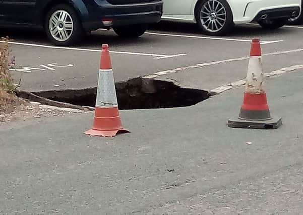 The hole that apppeared this morning