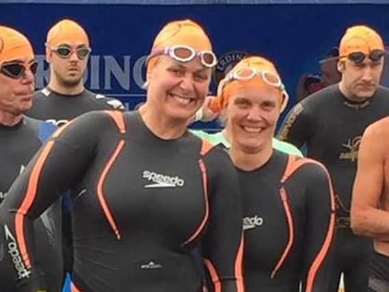 Cla Chilt & Sarah Moore at Eton Dorney 3km swim