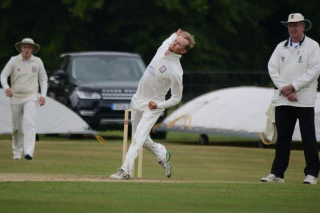 Shawn Johnson charges in for Bexhill against Cuckfield. Picture courtesy Andy Hodder