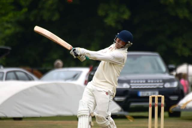 Bexhill opening batsman Malcolm Johnson goes on the attack. Picture courtesy Andy Hodder