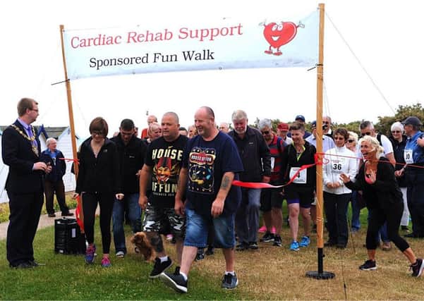 Worthing mayor Alex Harman starts the annual fun walk for Cardiac Rehab Support West Sussex. Picture: Stephen Goodger
