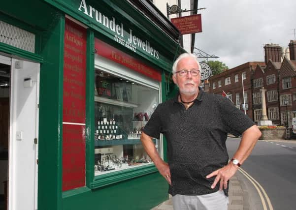 Richard Gosling, who runs Arundel Jewellers in High Street, has criticised other Arundel shopkeepers. Picture: Derek Martin