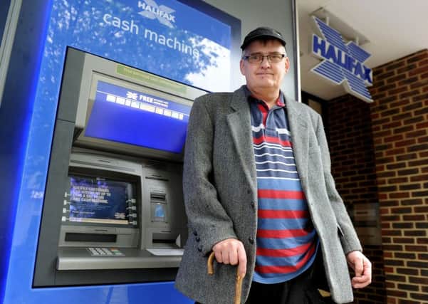 Stephen Smith outside the Halifax bank in the Carfax, Horsham. Pic Steve Robards SR1715458 SUS-170627-162003001