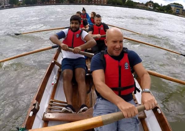 The Homewise team training session on the River Thames on Sunday