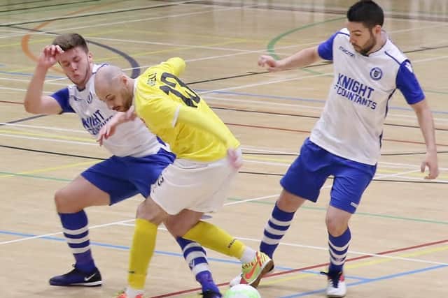 Sussex Futsal get struck in against London Baku United in the final. Picture courtesy Joe Knight