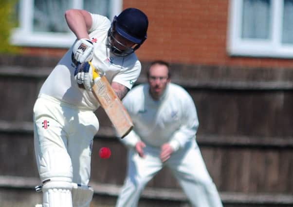 Ollie Adams batting for Bognor against Middleton earlier in the season / Picture by Kate Shemilt