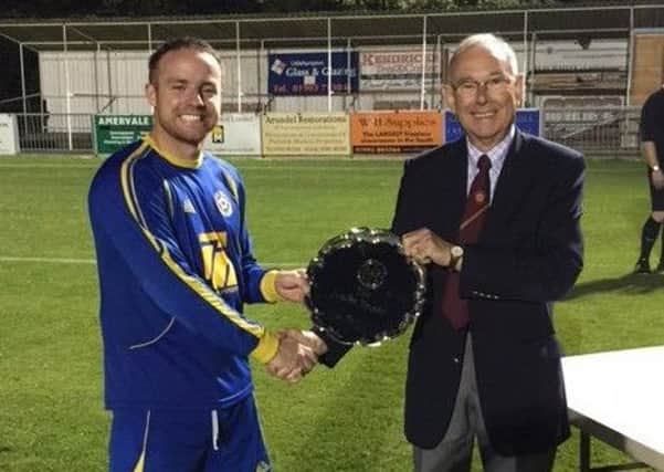 Westbourne receive the league's Jubilee Trophy last season