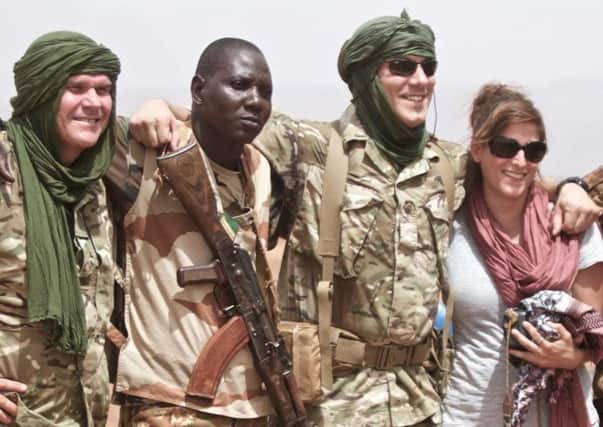 Angie with the anti-poaching team