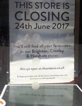 Thorntons put up a sign promoting their nearby branches