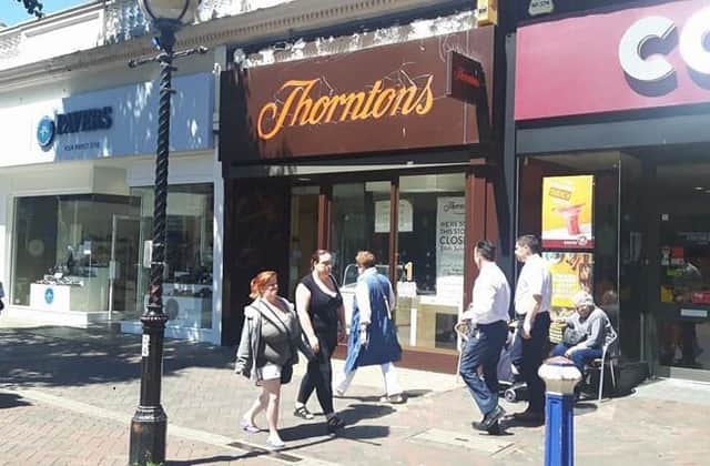 The Thorntons shop closed down last Saturday.