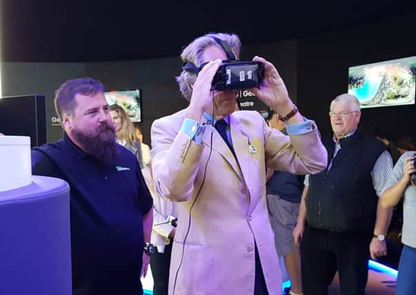 Lord March trying VR at the Future Lab