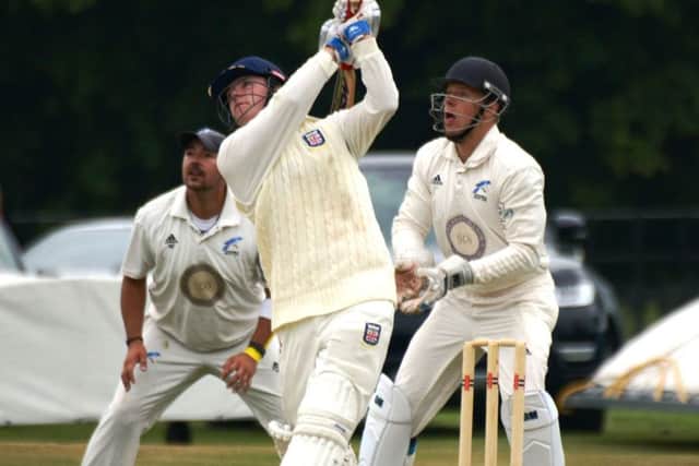 Nick Peters hits out during Bexhill's defeat to Cuckfield. Picture courtesy Andy Hodder