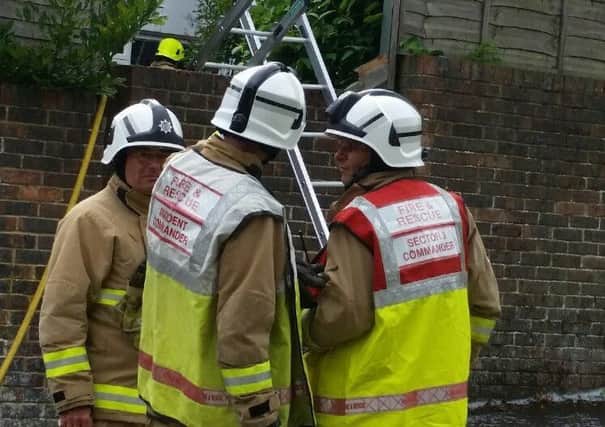 Fire crews were called to the roof blaze just before 3pm today (June 29). Picture: Eddie Howland